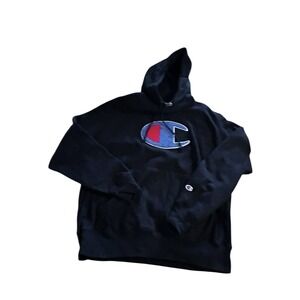Champion Men SZ Large Reverse Weave Black  Hoodie